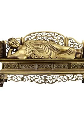 铜卧佛睡佛摆件释迦牟尼如来佛祖