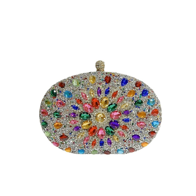 水钻太阳花鹅蛋包礼服晚宴包