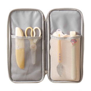 拜格婴儿辅食剪刀宝宝专用食品级全套工具儿童便捷外出收纳包套装