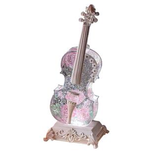 鸟之诗小提琴蓝牙音乐盒飘雪花八音盒女童女生儿童女朋友生日礼物