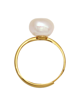 JX I 叠影 法式精致简约高品质925纯银巴洛克珍珠戒指女叠戴指环