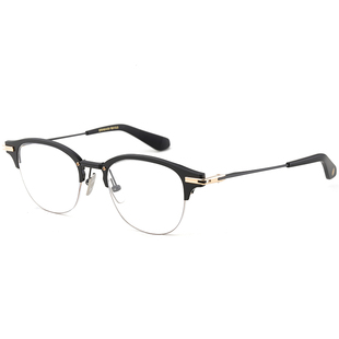 DITA眼镜IAMBIC日本手造眉毛架圆形半框商务时尚镜框男 DTX143