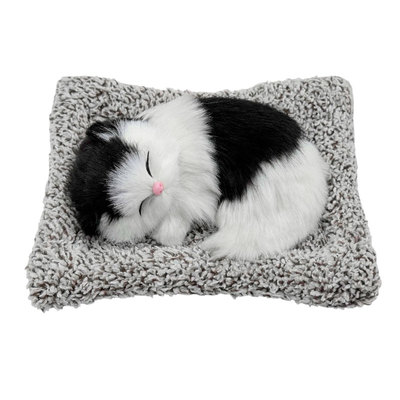 车载猫咪摆件毛绒仿真动物汽车饰品中控台装饰2025新款男女车饰