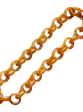 四通新疆和田玉手串男女款链条几何玉石天然糖玉手链锁链子一体链