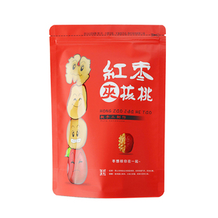 红枣夹核桃小包装袋非真空枣加核桃枣大包装袋袋子自封透明小内袋