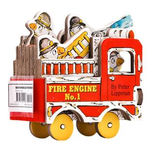 迷你屋绘本 school bus 迷你机关书 mini house wheels 英文原版绘本神奇校车消防站老麦克唐纳儿童手掌玩具书纸板书立体造型书