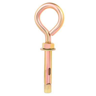 沪心镀彩锌膨胀螺丝挂钩万能吊钩吊环拉爆螺栓带圈挂勾M6M8M10M12