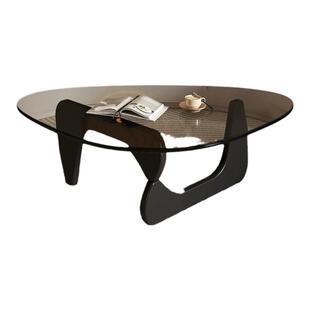 玻璃茶几客厅家用小户型简约轻奢极简实木小桌网红创意茶几桌子