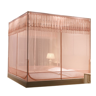 蚊帐2025新款防摔儿童蒙古包宝宝家用公主风全底加密加厚床笠回底