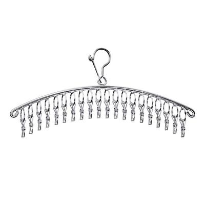 不锈钢袜子晾晒架多夹子