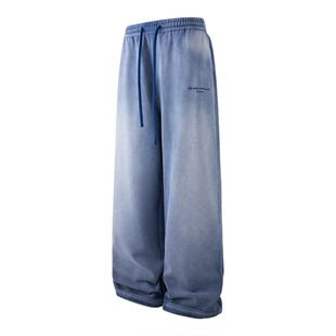 BJHG不计后果新款复古裤子男款秋冬季潮流休闲裤暖皮情侣水洗卫裤