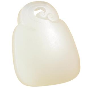 和合玉器羊脂玉和之合瑶华牌正茂牌和田羊脂白玉山料平安无事玉牌