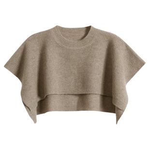 APCSHOP 24冬新款百搭实用短款针织套头衫女披肩外搭保暖羊绒护肩