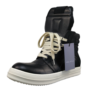 ro鞋子男倒三角奶香增高厚底高帮板鞋女网红明星款休闲拉链短靴子