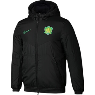 珂绮 Nike 北京国安中超男子保暖连帽短款运动棉服CJ5298-010