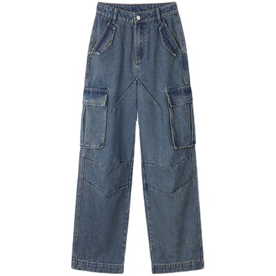 深蓝色牛仔裤女夏季薄款