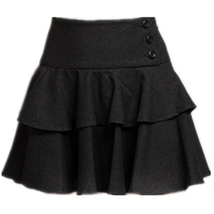 小熊家时尚毛呢蛋糕裙短裙TTWH0BZ04F