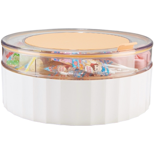 轻奢果盘现代家用客厅茶几干果坚瓜子糖果零食茶点密封分格收纳盒