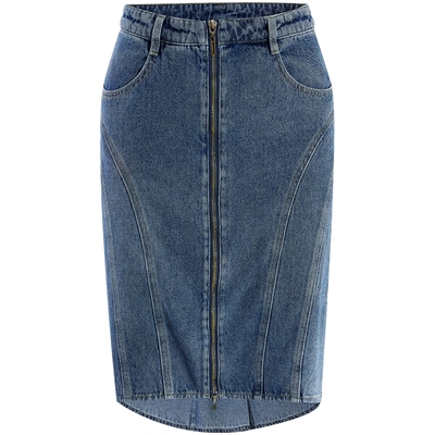 MARYLING半裙不对称经典牛仔面料