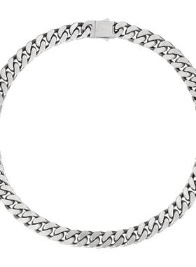 美式潮牌嘻哈男士钛钢古巴项链