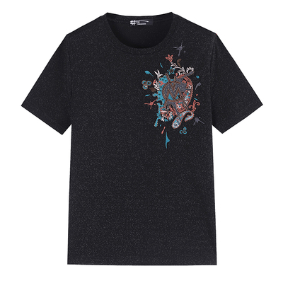 AMK意大利烫钻短袖T恤男日常