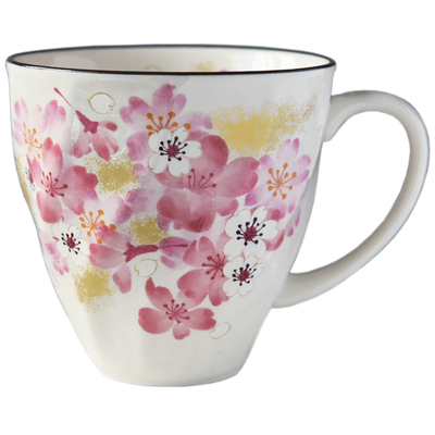 日本进口ceramic蓝美浓烧陶瓷杯