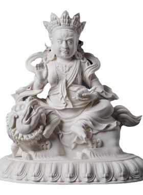 戴玉堂陶瓷摆件《财宝天王》郑金星德化白瓷素烧藏传佛像家居饰品