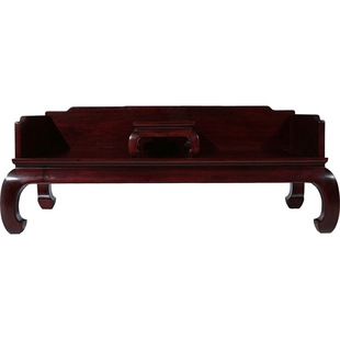 赞比亚血檀三围独板罗汉床 实木中式素面罗汉床两件套沙发床床榻