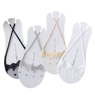 隐形袜子女脚尖袜子夏天半掌浅口潮蕾丝吊带船袜夏季薄款船袜女款