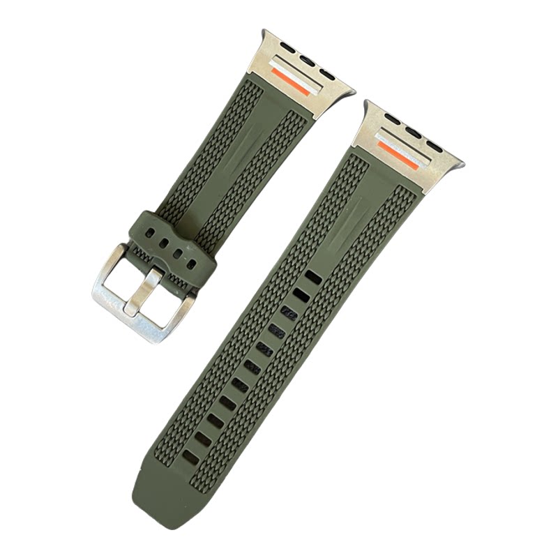 适用苹果手表iwatch10表带Applewatch11金属改装硅胶运动表带49mm