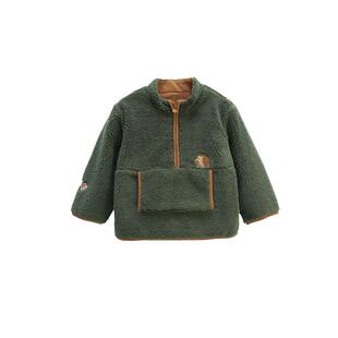 whitewheat男童2025冬装新款外套套头女宝宝童装冬季舒棉绒上衣厚