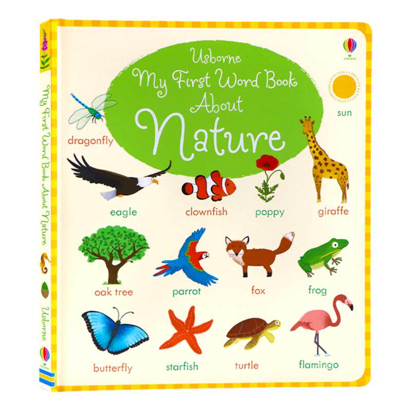 我的首本关于自然的单词书 Usborne  英文原版绘本 My First Word Book About Nature 宝宝认知识物 儿童英语启蒙主题式单词学习书