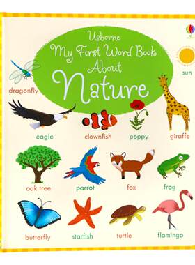 我的首本关于自然的单词书 Usborne  英文原版绘本 My First Word Book About Nature 宝宝认知识物 儿童英语启蒙主题式单词学习书