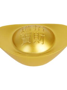 黄铜实心元宝摆件大小号中式