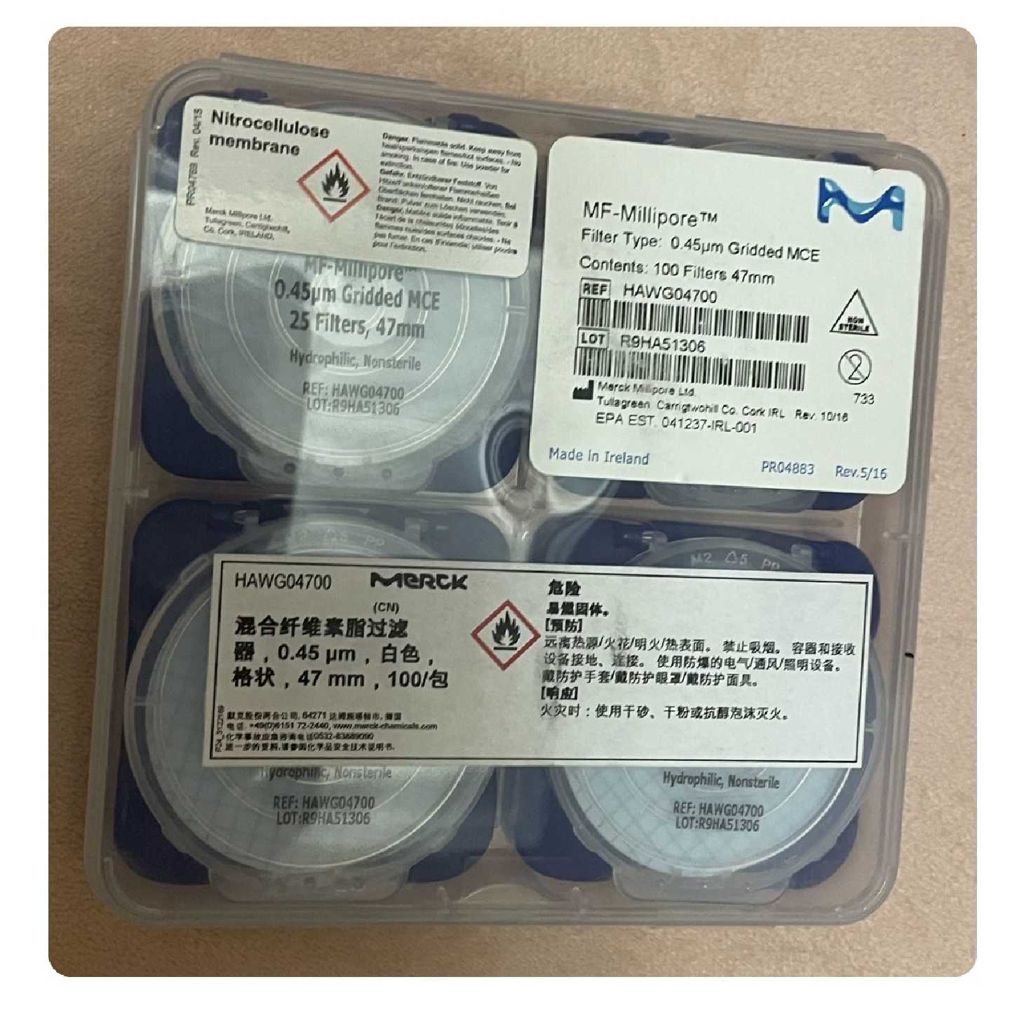 全新密理博滤膜，空气站实验室通用滤膜