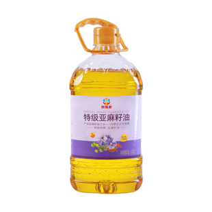 贺万家特级冷榨内蒙纯亚麻籽油食用油胡麻油月子油宝宝油家用初榨