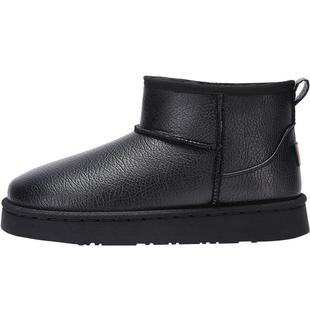 回力雪地靴男款冬季加绒加厚2025新款皮面保暖男士防水防滑棉鞋男