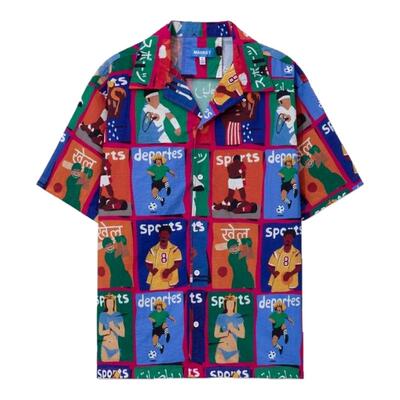 Market Illustrated S/S Button Up 短袖衬衫男HBX