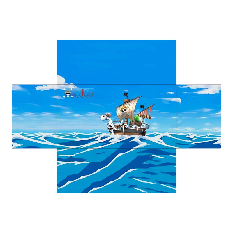 海贼王背景图贴纸海军鬼岛阳光号展示柜贴纸场景造景现货