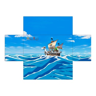 海贼王背景图海军鬼岛阳光号梅利号手办盒展柜贴纸场景布景现货