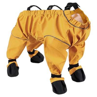 狗狗外出防脏防尿背带裤连体鞋套