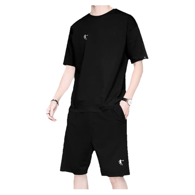 乔丹运动套装男冰丝宽松两件套