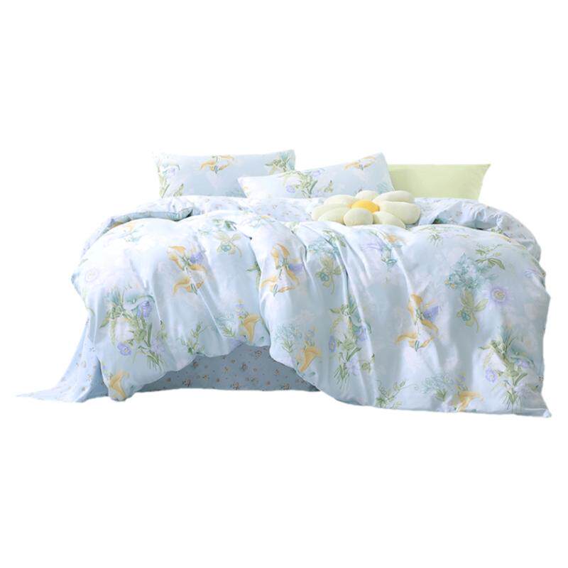 富安娜出品馨而乐床单三四件套印花被套床单全涤套件学生宿舍单人