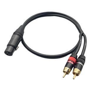 双莲花转卡农公/母RCA转卡侬头调音台av功放效果器音响转接线XLR