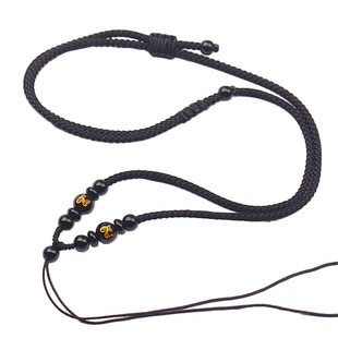 十二生肖挂绳手工编织翡翠黄金玉佩项链绳男女平安扣2026马年红绳