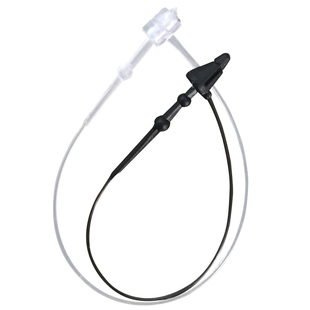 挂牌绳子母扣手穿针胶针塑料绳吊牌扣胶线服装标牌塑料扣白色透明