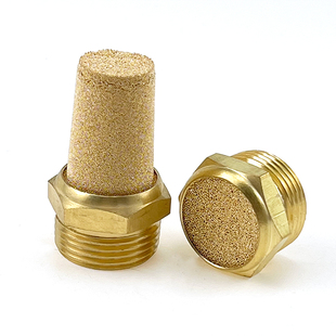 气动电磁阀 平头消音器M5/1分/2分/3分/4分/6分/1寸 节流长消声器