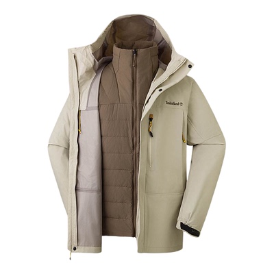 添柏岚男装三合一冲锋衣羽绒防水