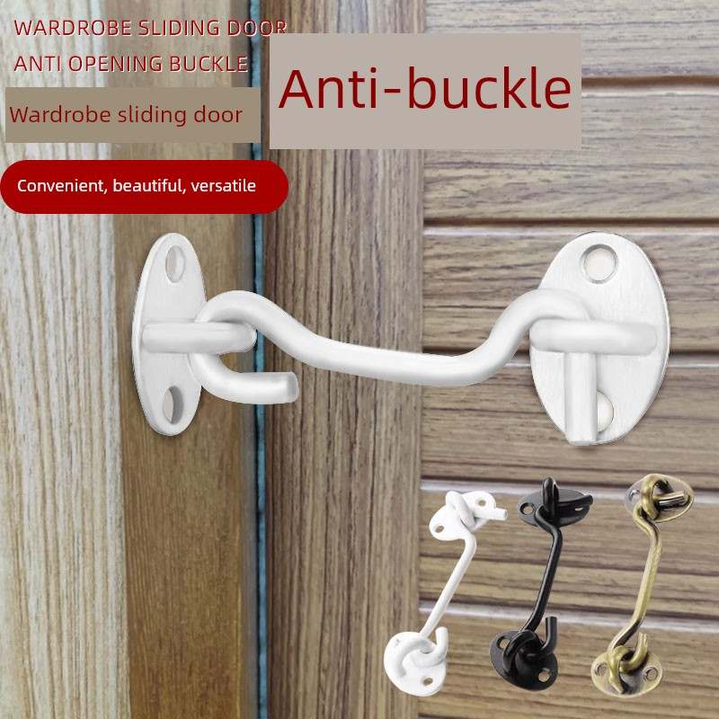 衣柜推拉门防开扣防猫咪推拉门防猫防小孩开柜门猫咪阻门器防挤手