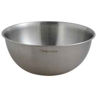 舍里304不锈钢盆加厚料理盆家用厨房烘焙专用打蛋盆沥水篮洗菜盆